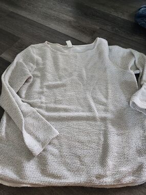 H&M Cream Scoop Neck Knit Sweater Women's Large